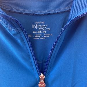 cherokee infinity royal blue scrub jacket